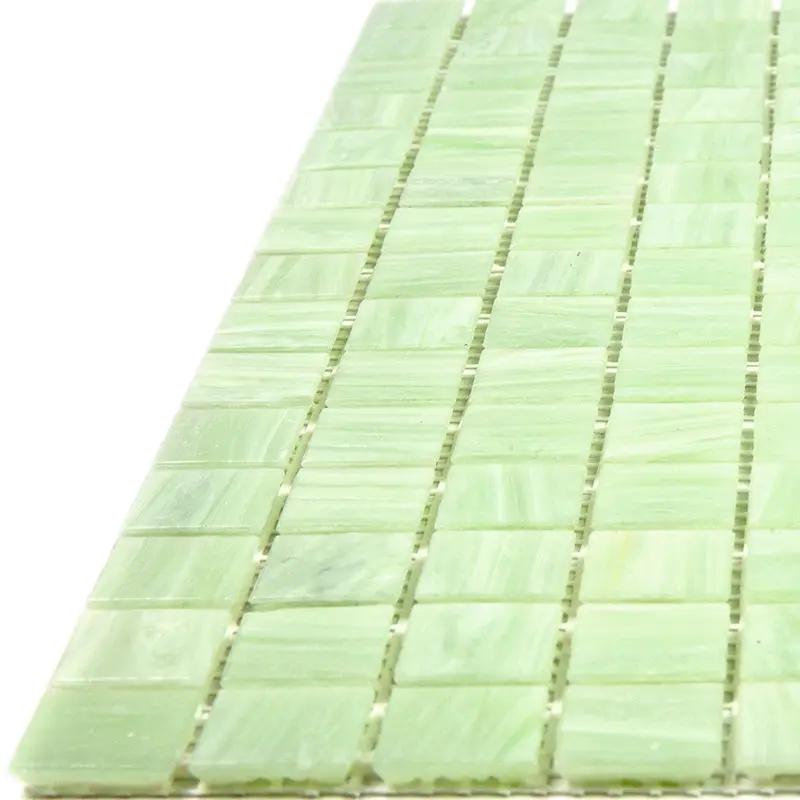 Tea Green 12x12 Glossy Uniform Square Glass Mosaic Tile (20 pack, 20 sq ft/case) by Apollo Tile