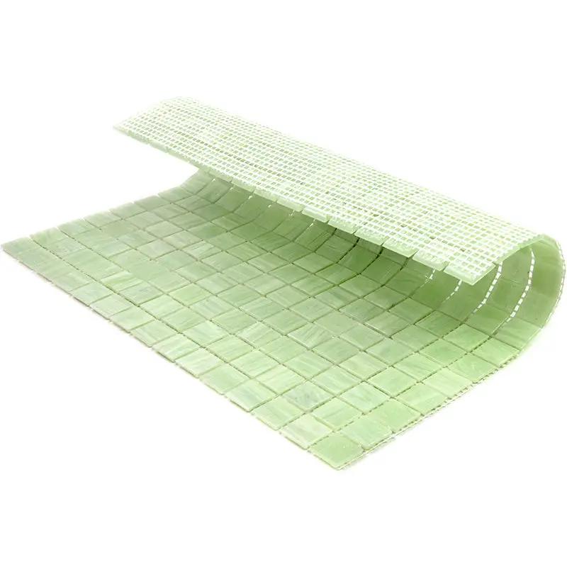 Tea Green 12x12 Glossy Uniform Square Glass Mosaic Tile (20 pack, 20 sq ft/case) by Apollo Tile