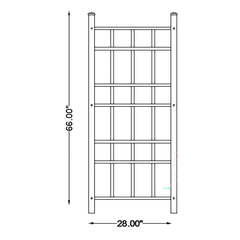 66-inch Outdoor Weather-Resistant Brown Vinyl Garden Trellis with Ground Anchors by HomePacific