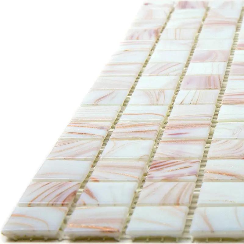 Coconut White 12x12 Glossy Uniform Square Glass Mosaic Tile (20 pack, 20 sq ft/case) by Apollo Tile