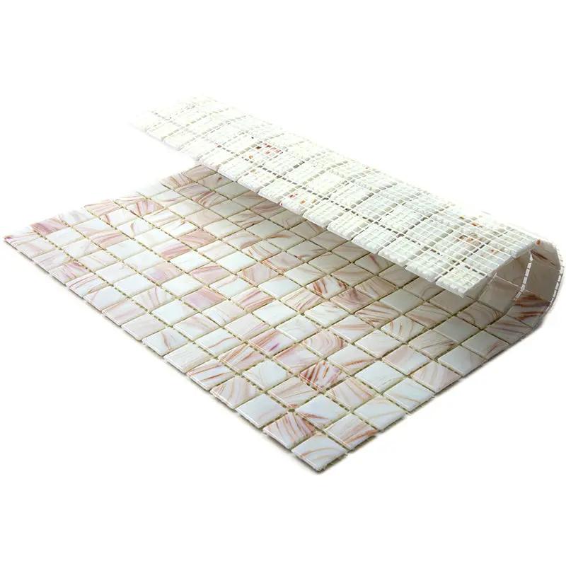 Coconut White 12x12 Glossy Uniform Square Glass Mosaic Tile (20 pack, 20 sq ft/case) by Apollo Tile
