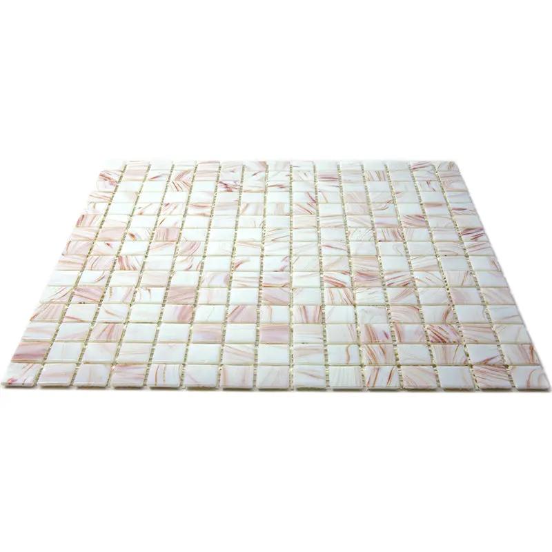 Coconut White 12x12 Glossy Uniform Square Glass Mosaic Tile (20 pack, 20 sq ft/case) by Apollo Tile