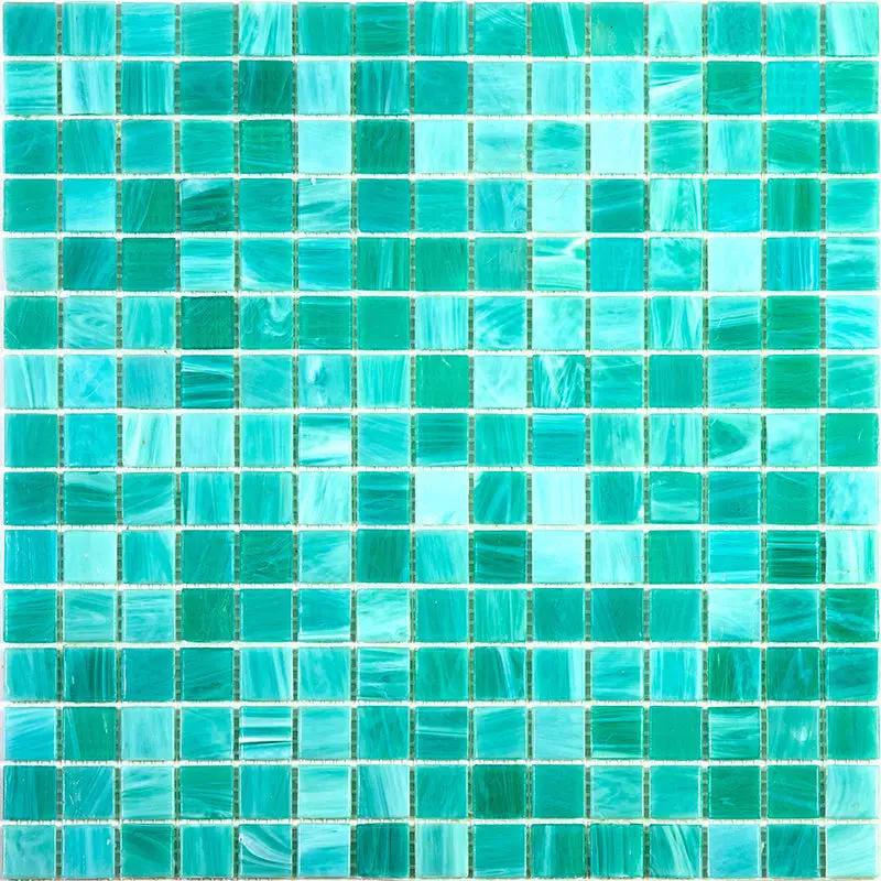 Cyan Blue 12x12 Glossy Uniform Square Glass Mosaic Tile (20 pack, 20 sq ft/case) by Apollo Tile