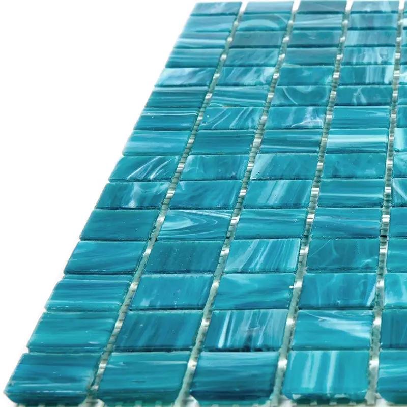 Pacific Blue 12x12 Glossy Uniform Square Glass Mosaic Tile (20 pack, 20 sq ft/case) by Apollo Tile