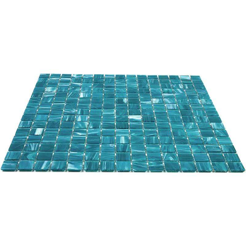 Pacific Blue 12x12 Glossy Uniform Square Glass Mosaic Tile (20 pack, 20 sq ft/case) by Apollo Tile