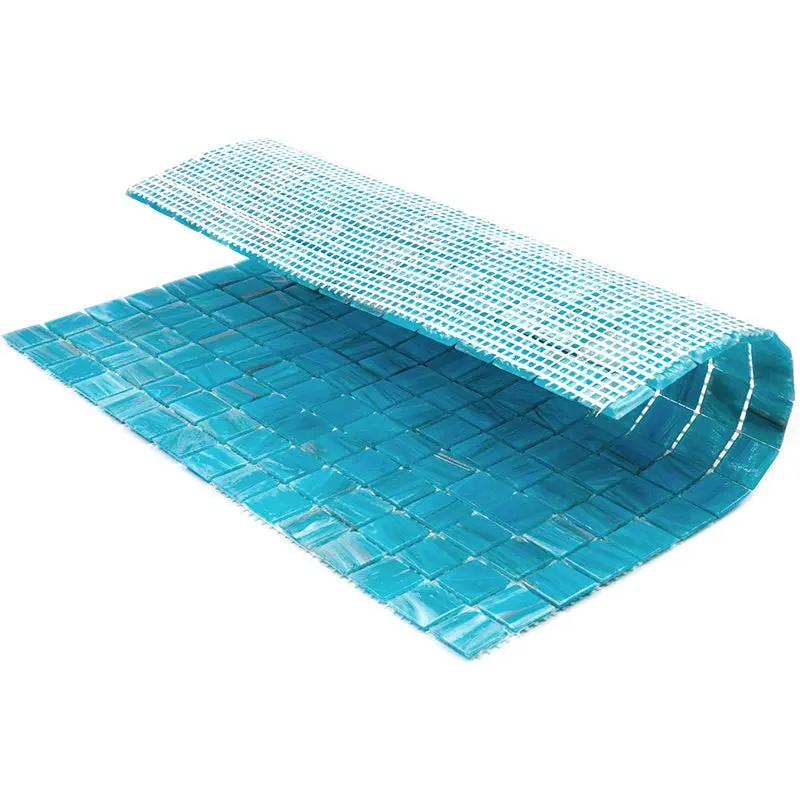 Vivid Sky Blue 12x12 Glossy Uniform Square Glass Mosaic Tile (20 pack, 20 sq ft/case) by Apollo Tile