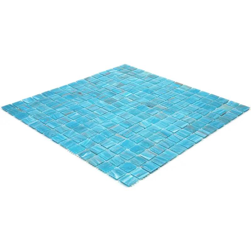 Vivid Sky Blue 12x12 Glossy Uniform Square Glass Mosaic Tile (20 pack, 20 sq ft/case) by Apollo Tile