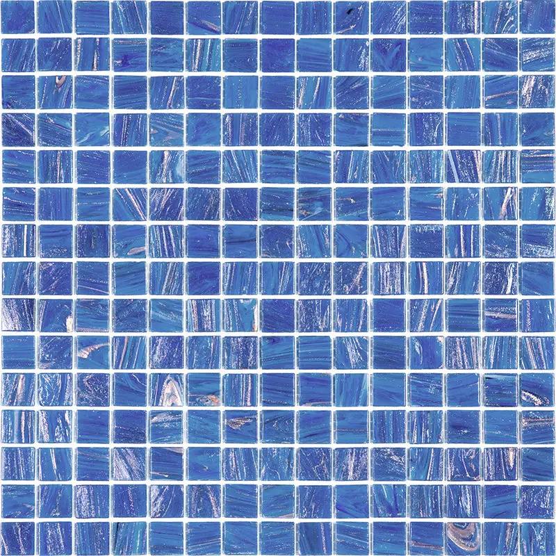 Azure Blue 12x12 Glossy Uniform Square Glass Mosaic Tile (20 pack, 20 sq ft/case) by Apollo Tile