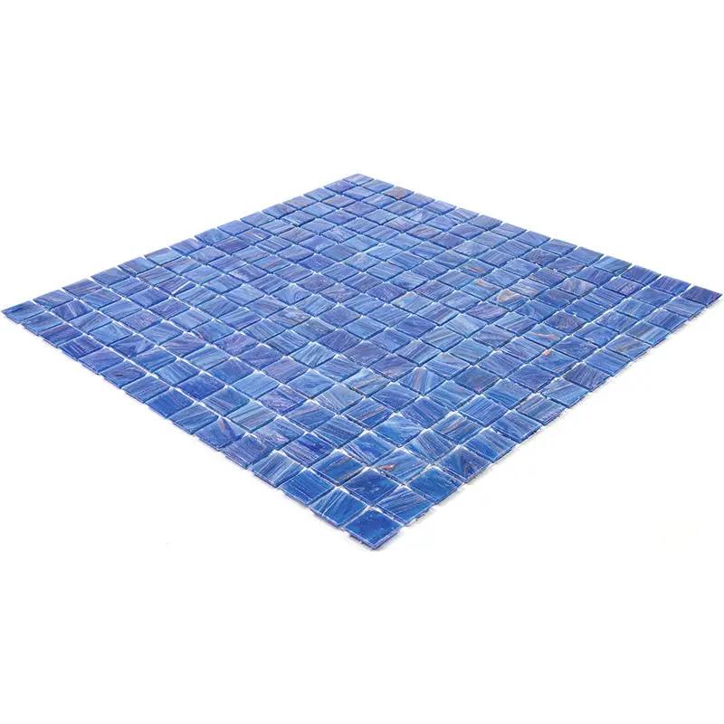 Azure Blue 12x12 Glossy Uniform Square Glass Mosaic Tile (20 pack, 20 sq ft/case) by Apollo Tile