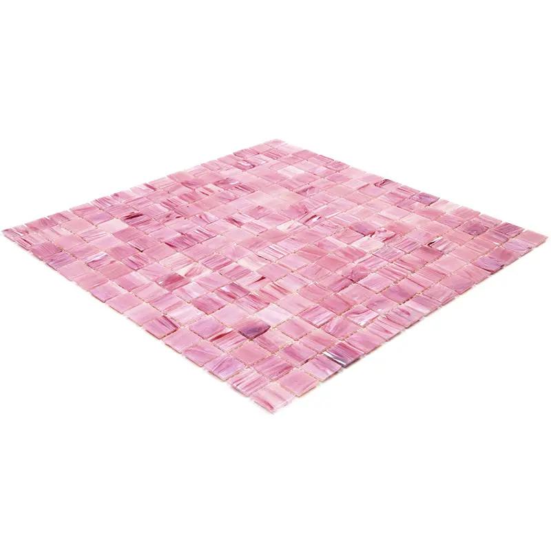 Light Red 12x12 Uniform Square Glossy Glass Mosaic Tile (20 pack, 20 sq ft/case) by Apollo Tile