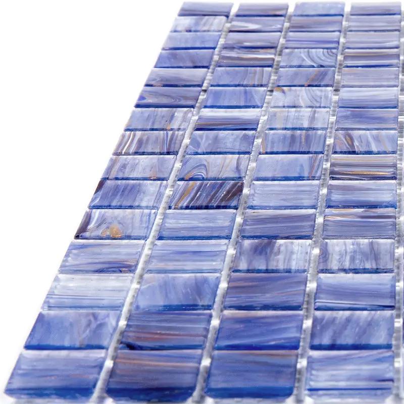 Blue White 12x12 Glossy Uniform Square Glass Mosaic Tile (20 pack, 20 sq ft/case) by Apollo Tile