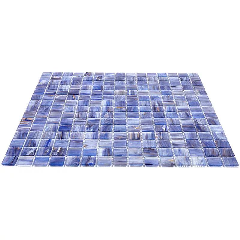 Blue White 12x12 Glossy Uniform Square Glass Mosaic Tile (20 pack, 20 sq ft/case) by Apollo Tile