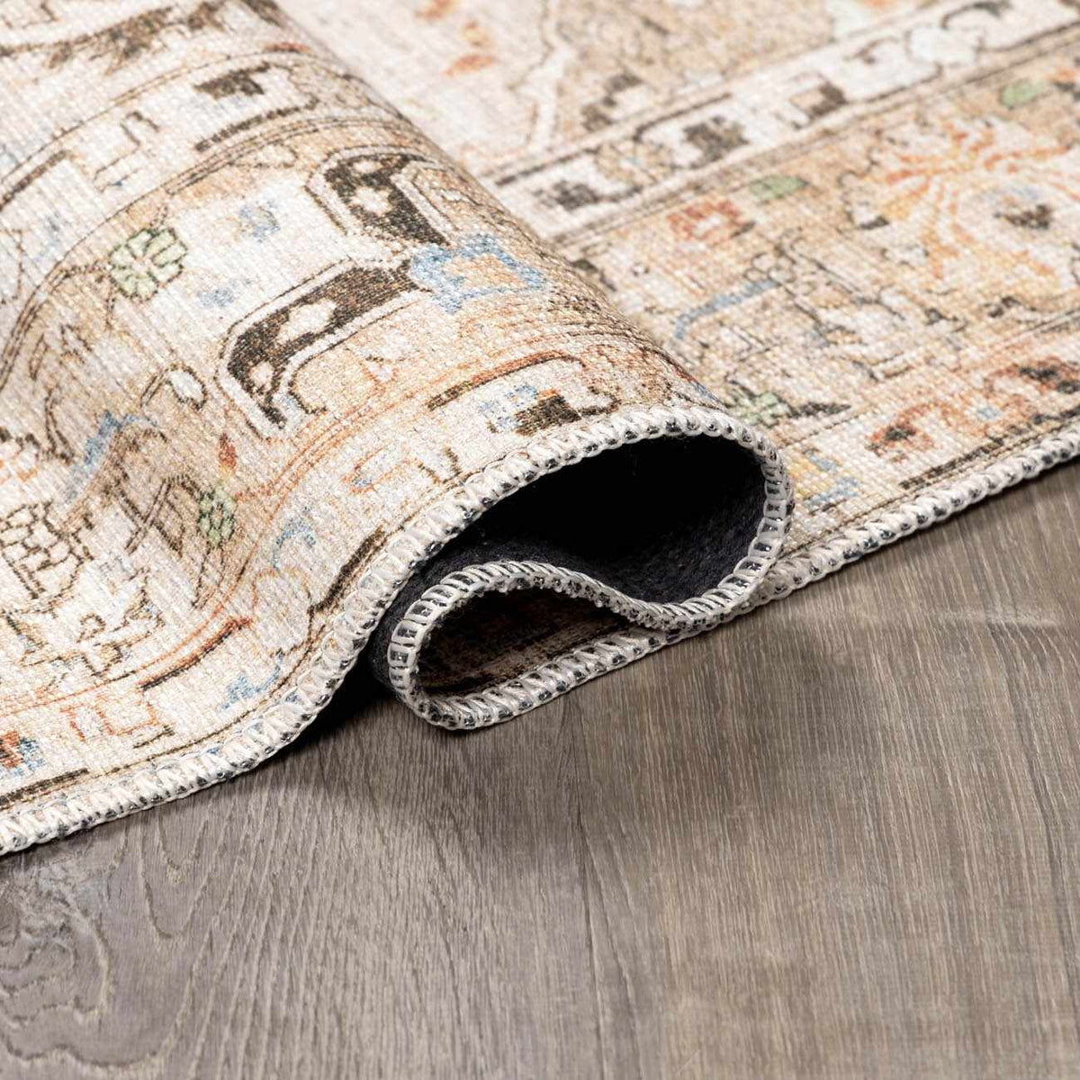 Standon Vintage Flat Pile Washable Rug, photo 9 of 19