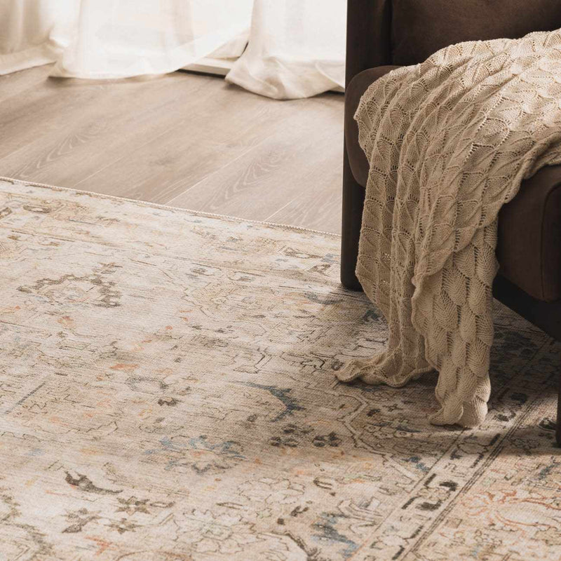 Standon Vintage Flat Pile Washable Rug by Boutique Rugs