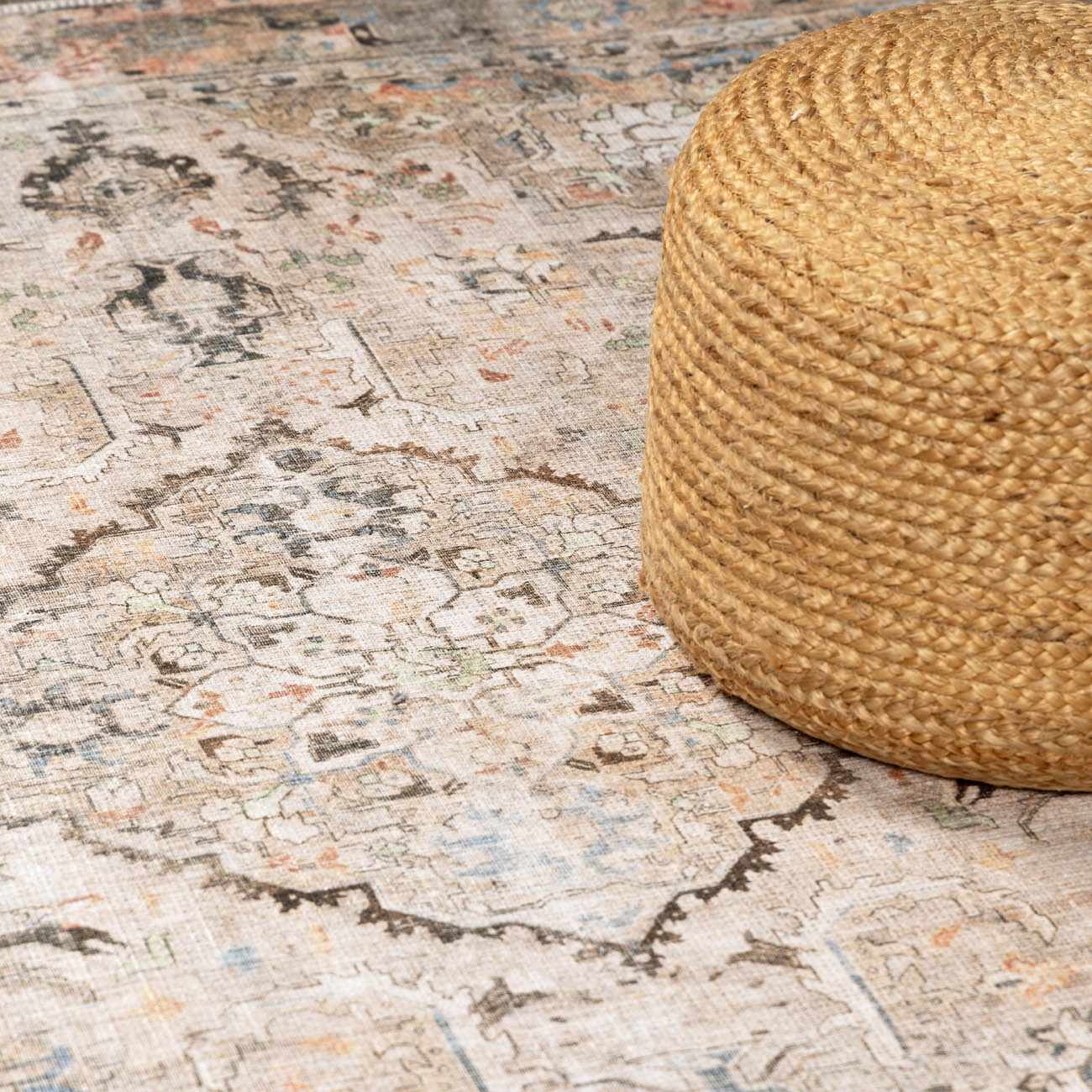 Standon Vintage Flat Pile Washable Rug by Boutique Rugs