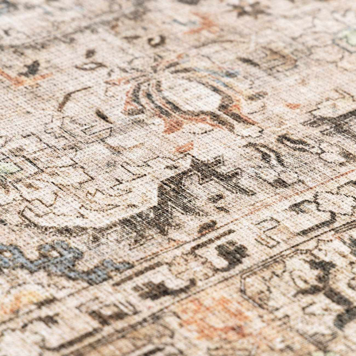Standon Vintage Flat Pile Washable Rug, photo 16 of 19