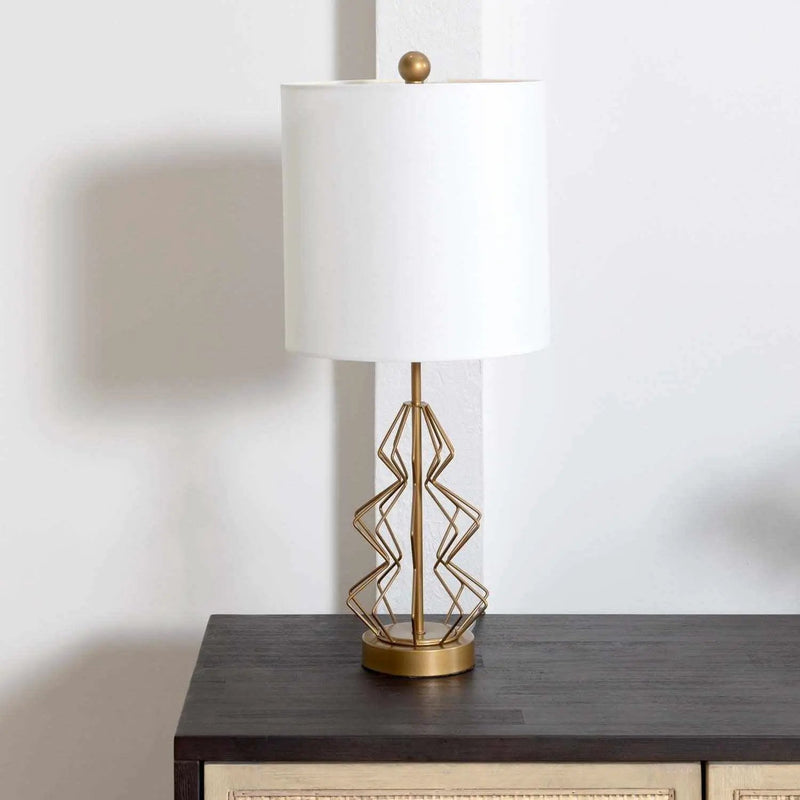 Standerton Gold Table Lamp - Clearance by Boutique Rugs