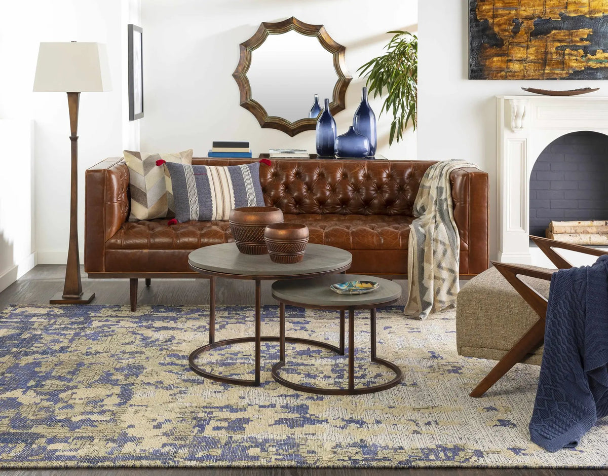 Eastvale Abstract Wool Rug - Clearance, installed in a room