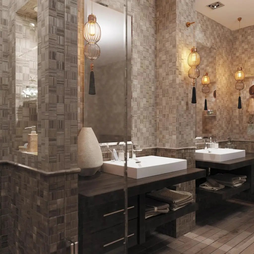 Beige 12x12 Polished Marble Stick Mosaic Tile (5 pack, 5 sq ft/case) by Apollo Tile