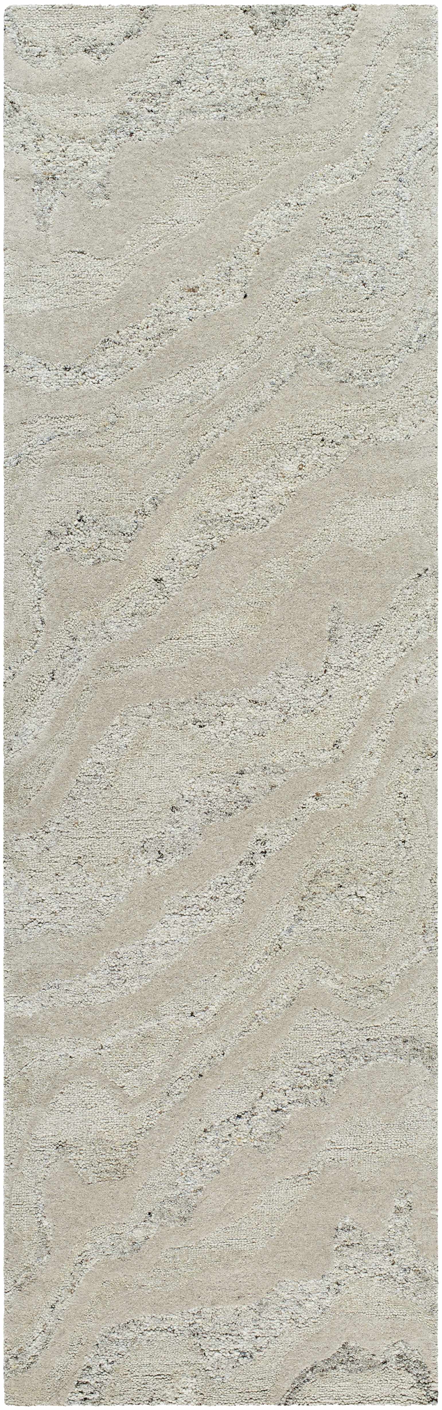 Siani Cream Wool Area Rug by Boutique Rugs