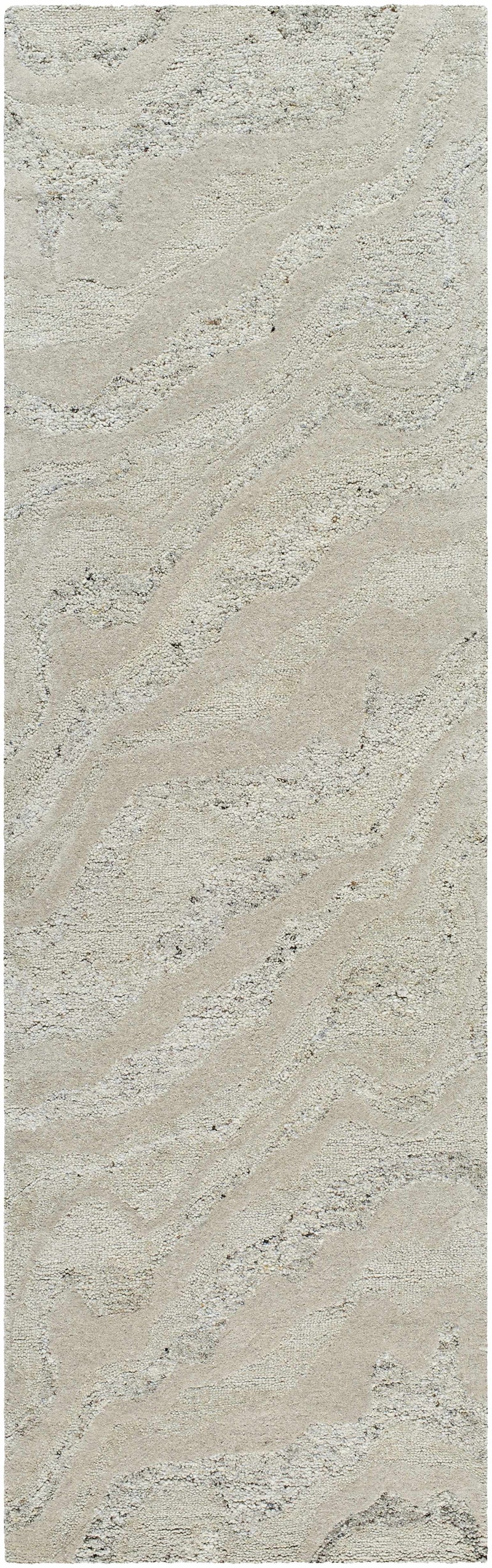 Siani Cream Wool Area Rug by Boutique Rugs
