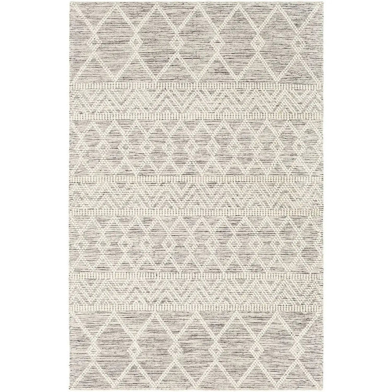 6-ft. x 9-ft. Hand Woven Wool Blend Grey Beige Ivory Persian Style Area Rug by HomePacific