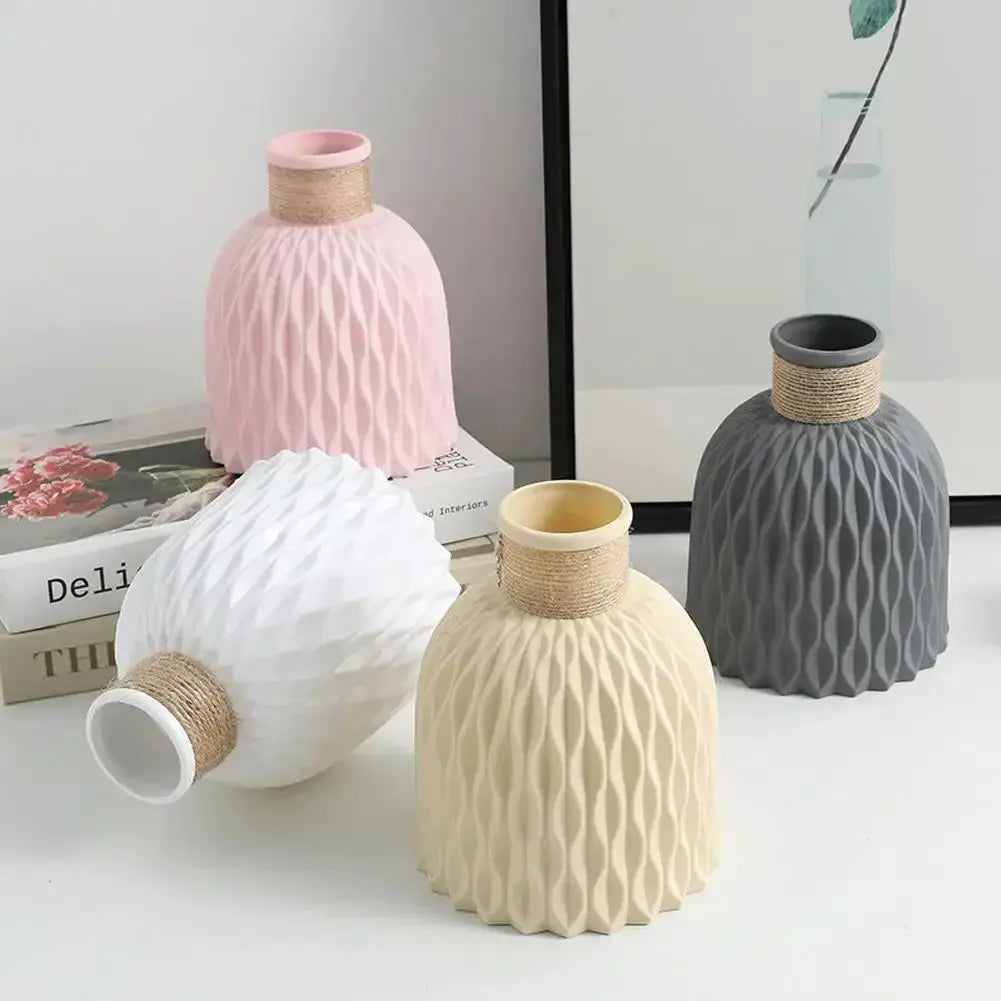 Vase - Decorative Ceramic White by House Of Avana