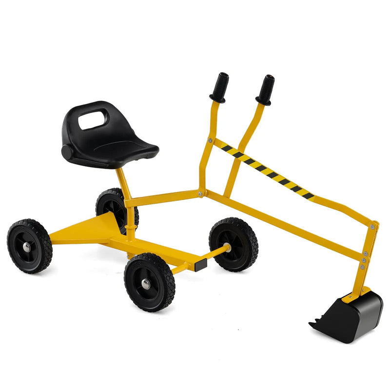 Sand Digger for Kids Sandbox Toy Digger with 2-Handed Controls and Flexible Shovel-Yellow by DirectDeals