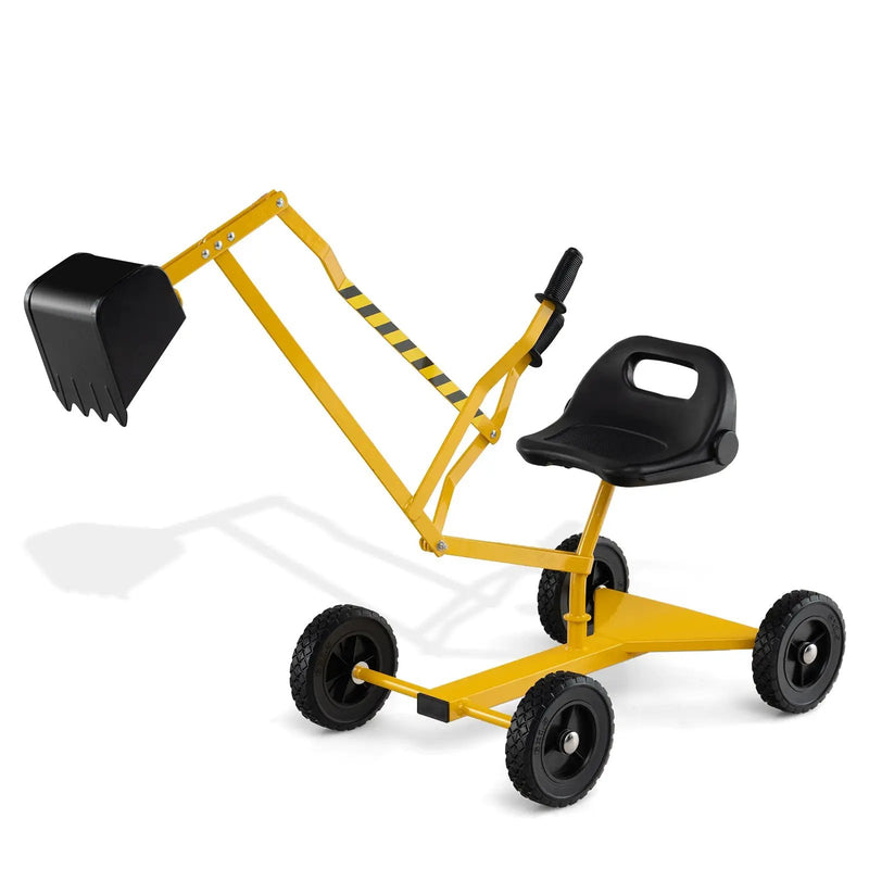 Sand Digger for Kids Sandbox Toy Digger with 2-Handed Controls and Flexible Shovel-Yellow by DirectDeals