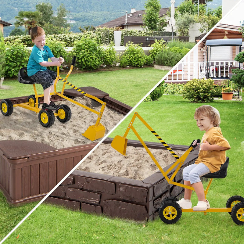 Sand Digger for Kids with 2-Handed Controls and Flexible Shovel by DirectDeals