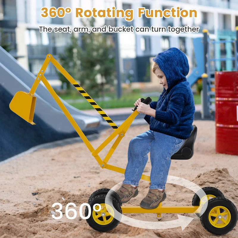 Sand Digger for Kids with 2-Handed Controls and Flexible Shovel by DirectDeals