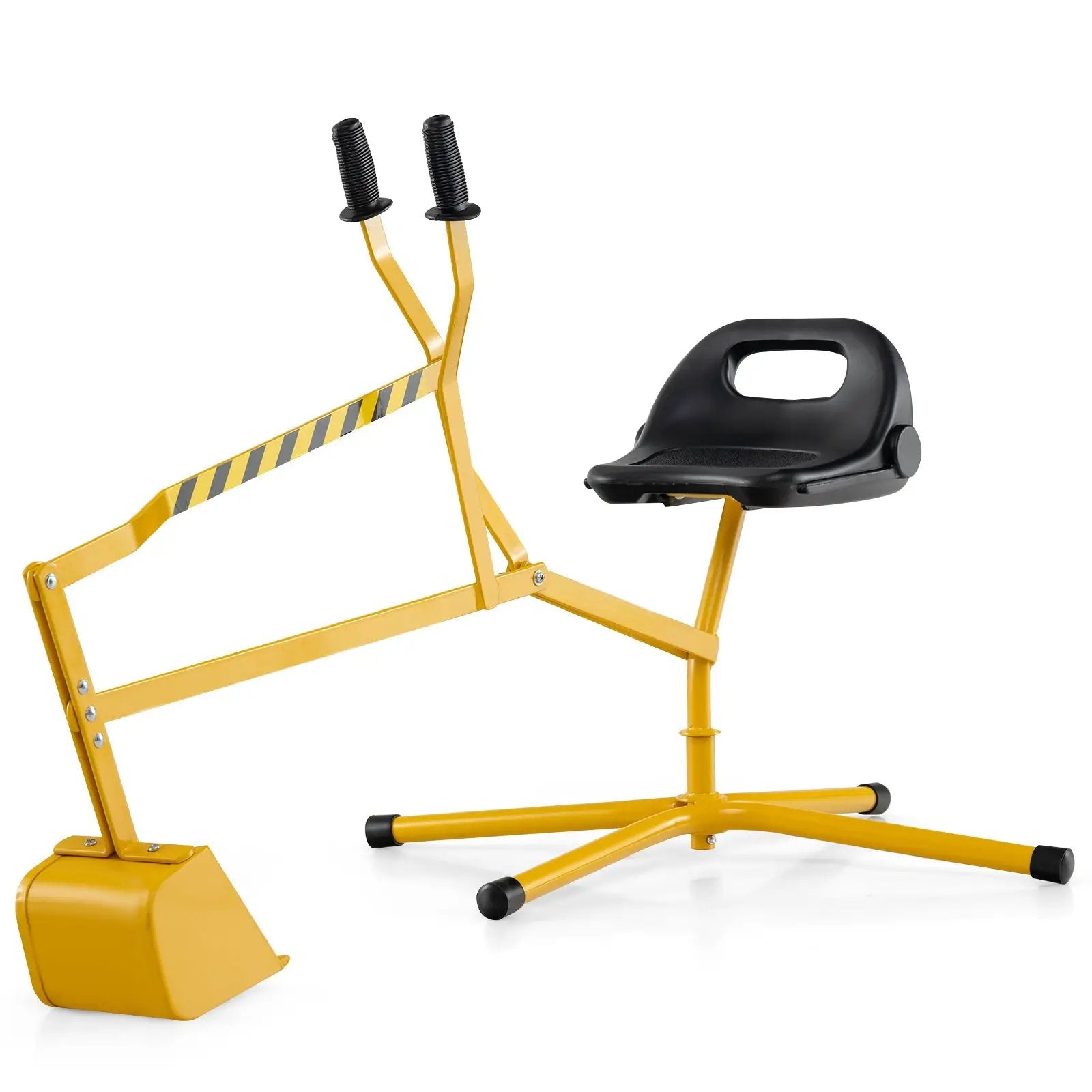 Sand Digger with 2-Handed Controls and Flexible Shovel for 3+ Years Old Kids-Yellow by DirectDeals