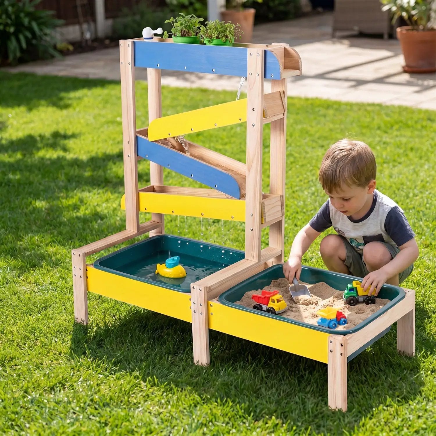 Sand and Water Table for Toddlers with 2 Basins by DirectDeals