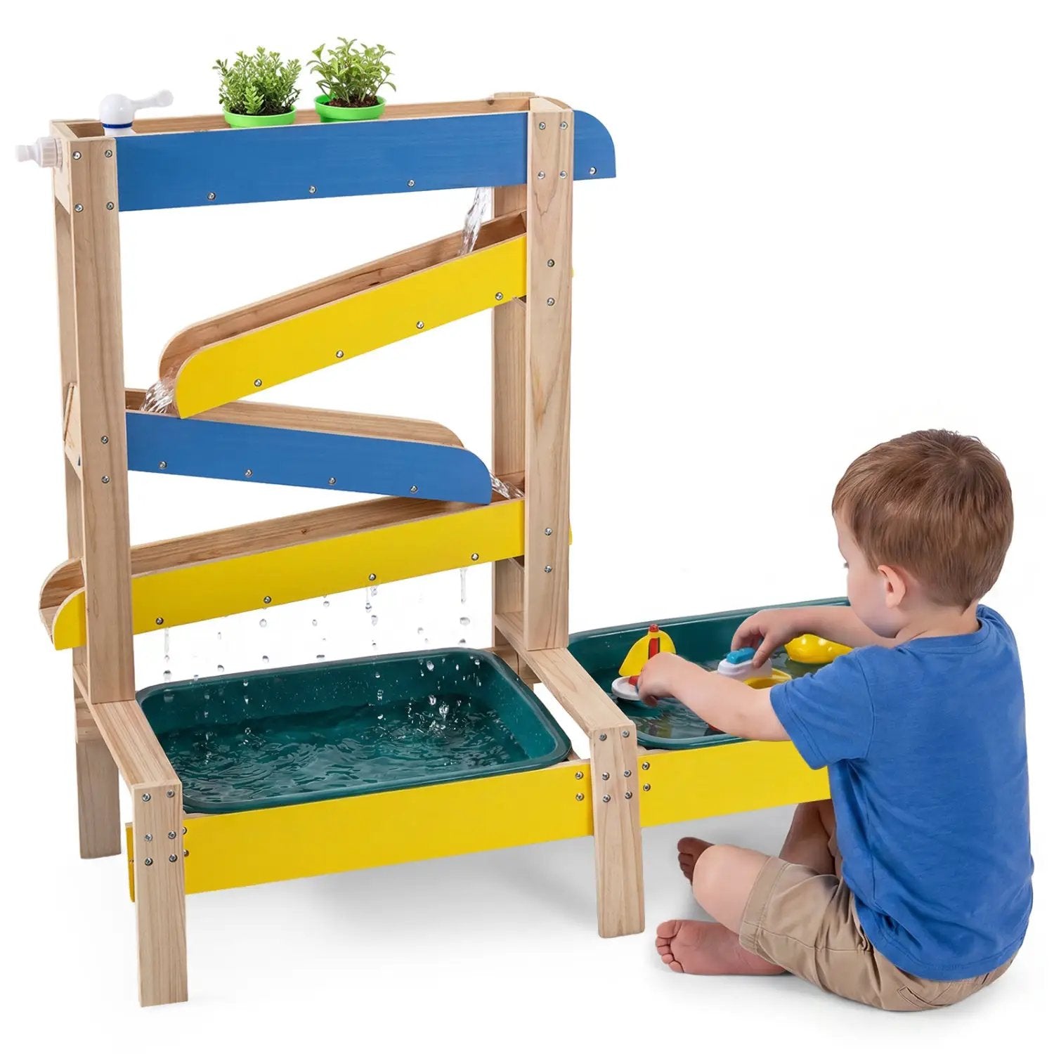 Sand and Water Table for Toddlers with 2 Basins by DirectDeals