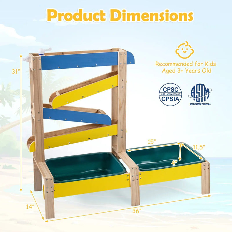 Sand and Water Table for Toddlers with 2 Basins by DirectDeals