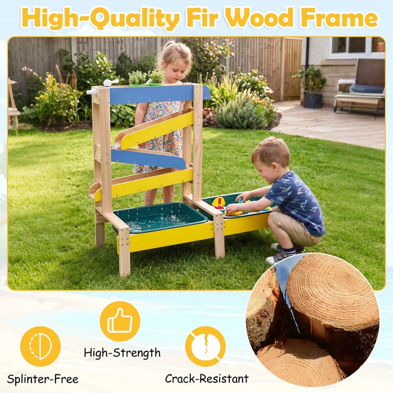 Sand and Water Table for Toddlers with 2 Basins by DirectDeals