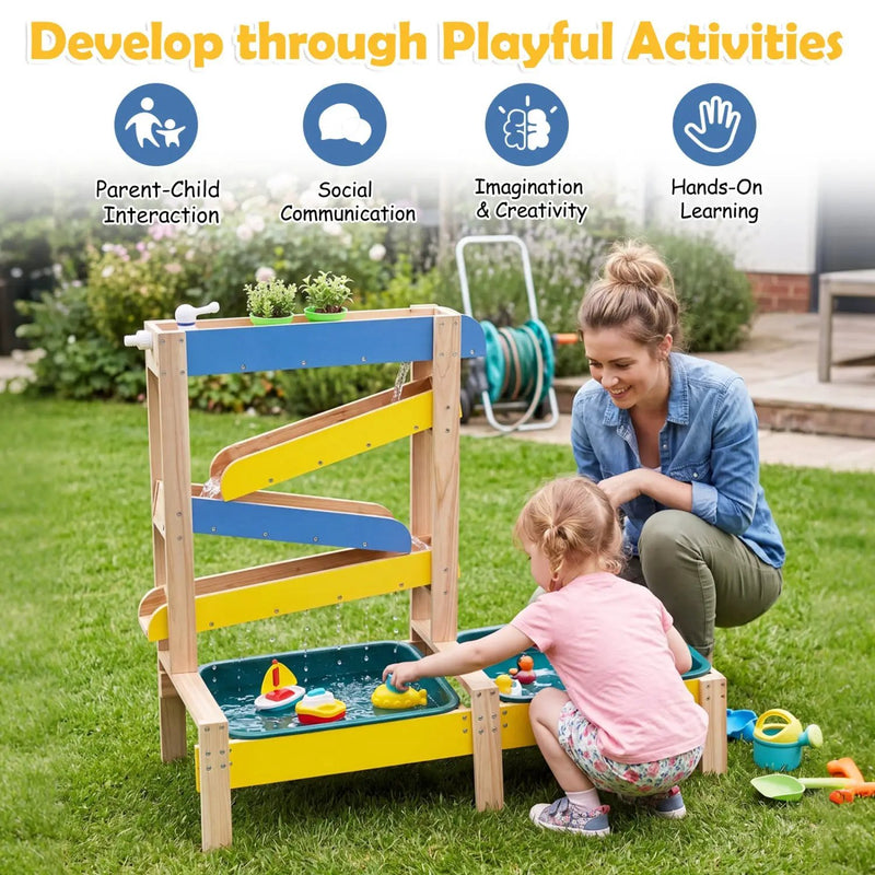 Sand and Water Table for Toddlers with 2 Basins by DirectDeals