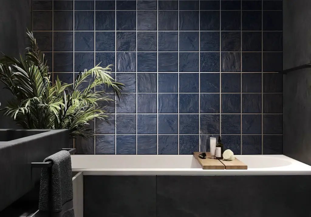 Dark Blue 5x5 Glossy Subway Ceramic Tile (57 pack, 10.76 sq ft/case) by Apollo Tile