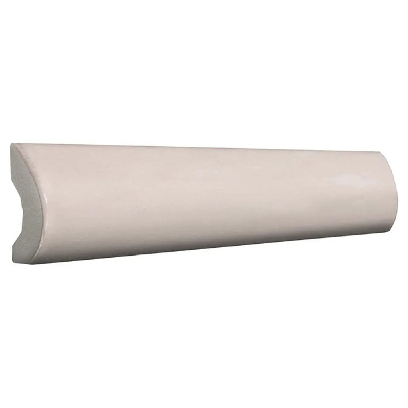Soft Pink 1x8 Glossy Ceramic Bullnose Tile Trim (10 pack, 0.556 sq ft/case) by Apollo Tile