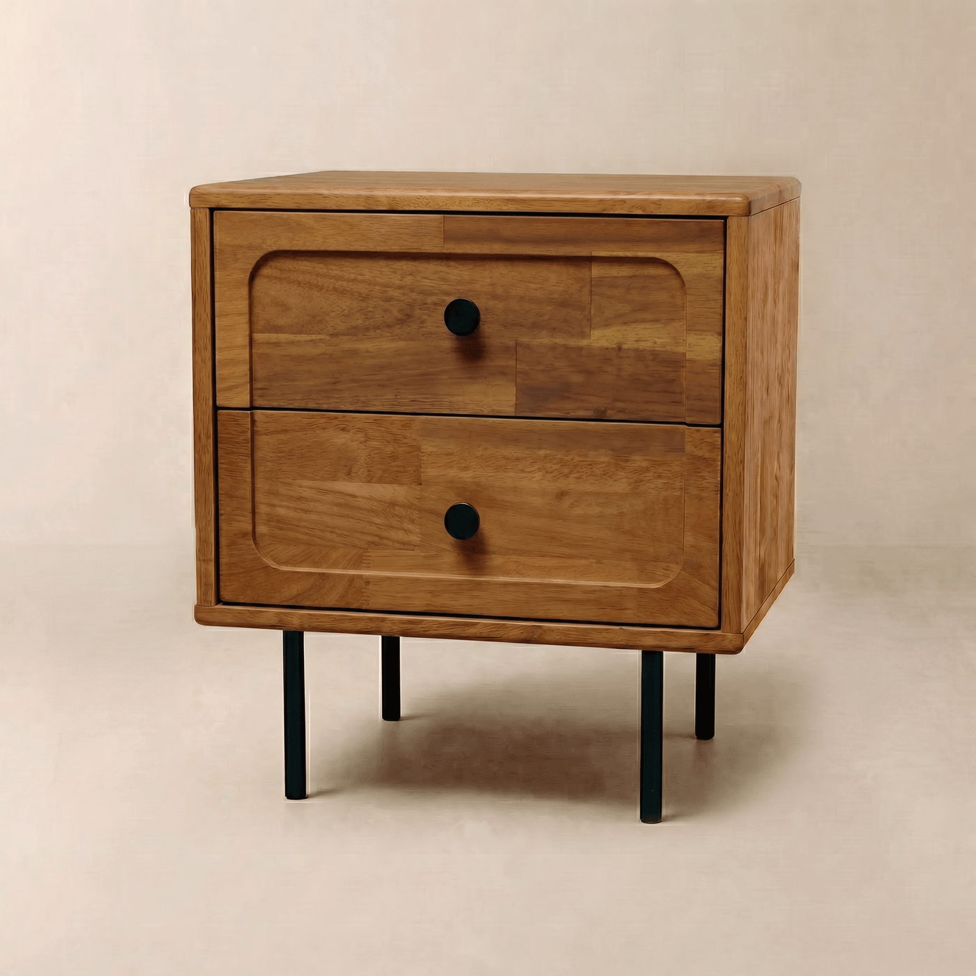 Savana Solid Wood 2-Drawer Nightstand by Megsu