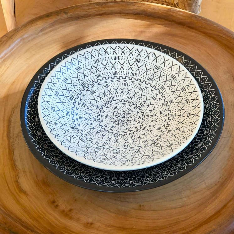 Mud Cloth Natural Platter - 10", photo 2 of 4