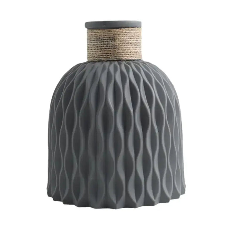 Vase - Decorative Ceramic White by House Of Avana