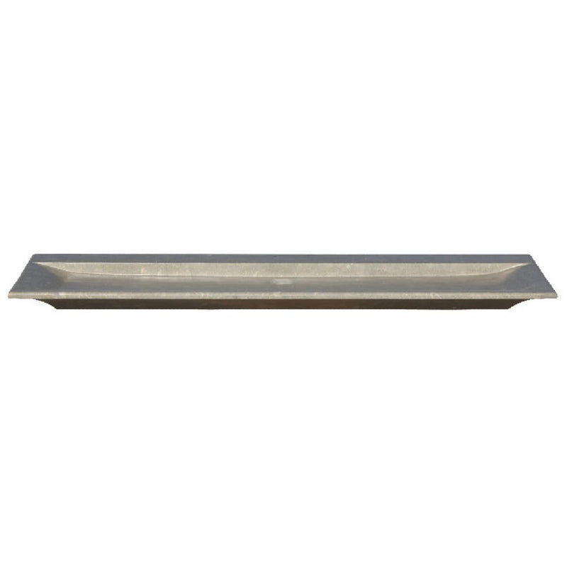 Seagrass Fossil Limestone Rectangular Vessel Sink Honed (W)16" (L)48" (H)2.5" SKU-NRSTC40 product shot front view