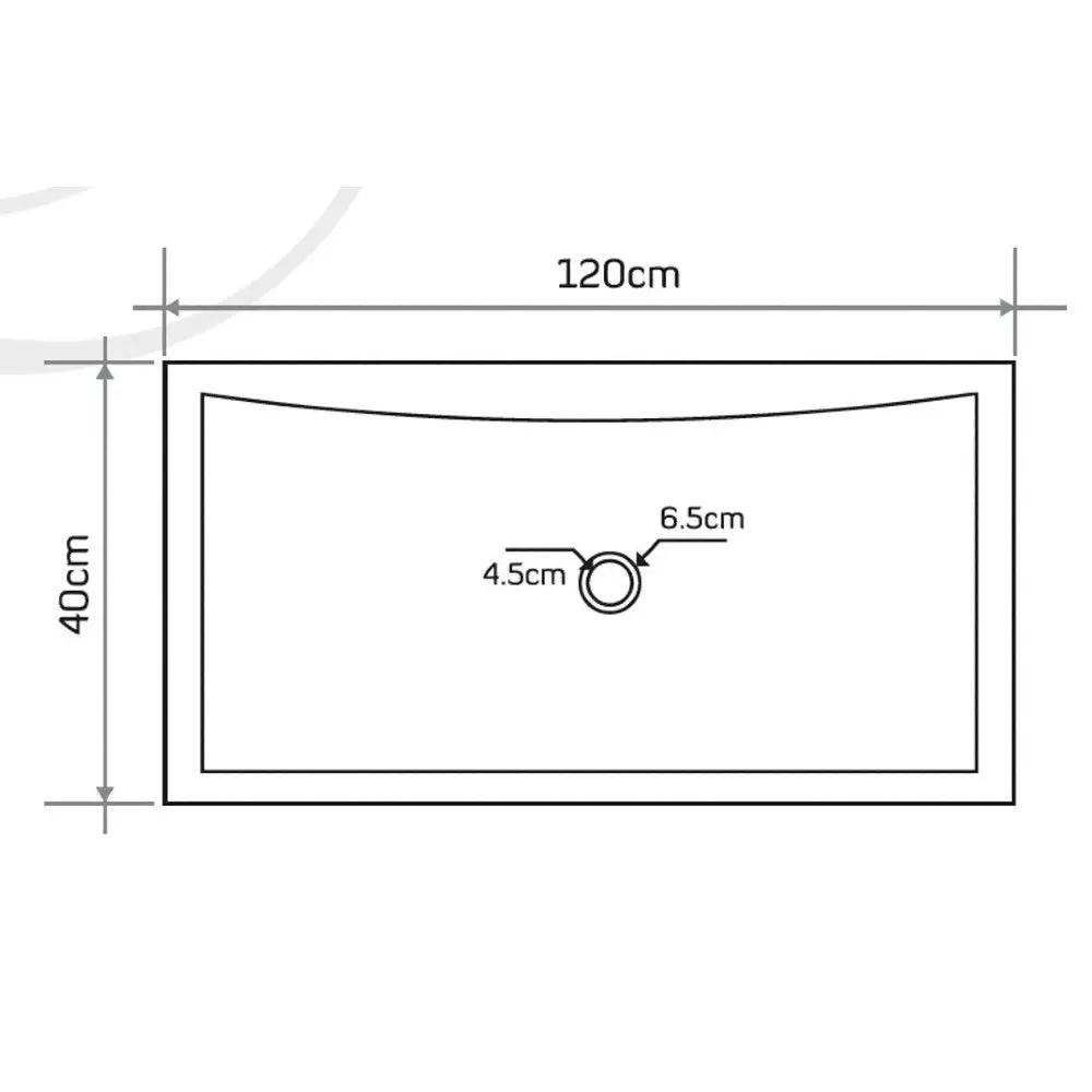 Seagrass Fossil Limestone Rectangular Vessel Sink - Honed Finish 16x48x2.5 Inches by GobekDesign