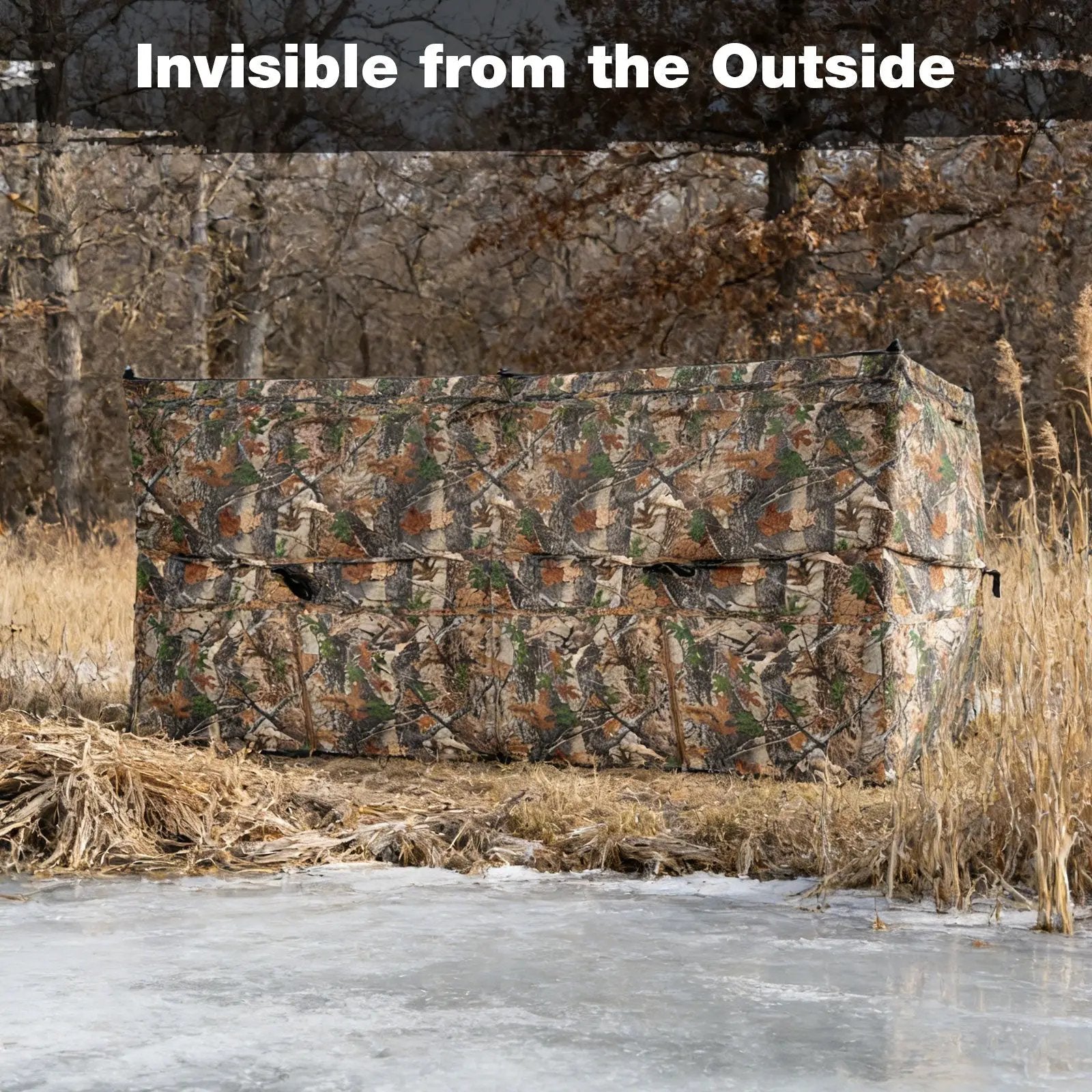 See-Through Hunting Blind Panel with Dog Door Pop up Waterflow Blind for 1-3 People by DirectDeals