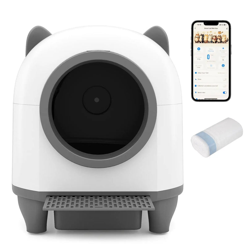 Self-Cleaning Litter Box with App Control for Multi-Cat Homes by DirectDeals