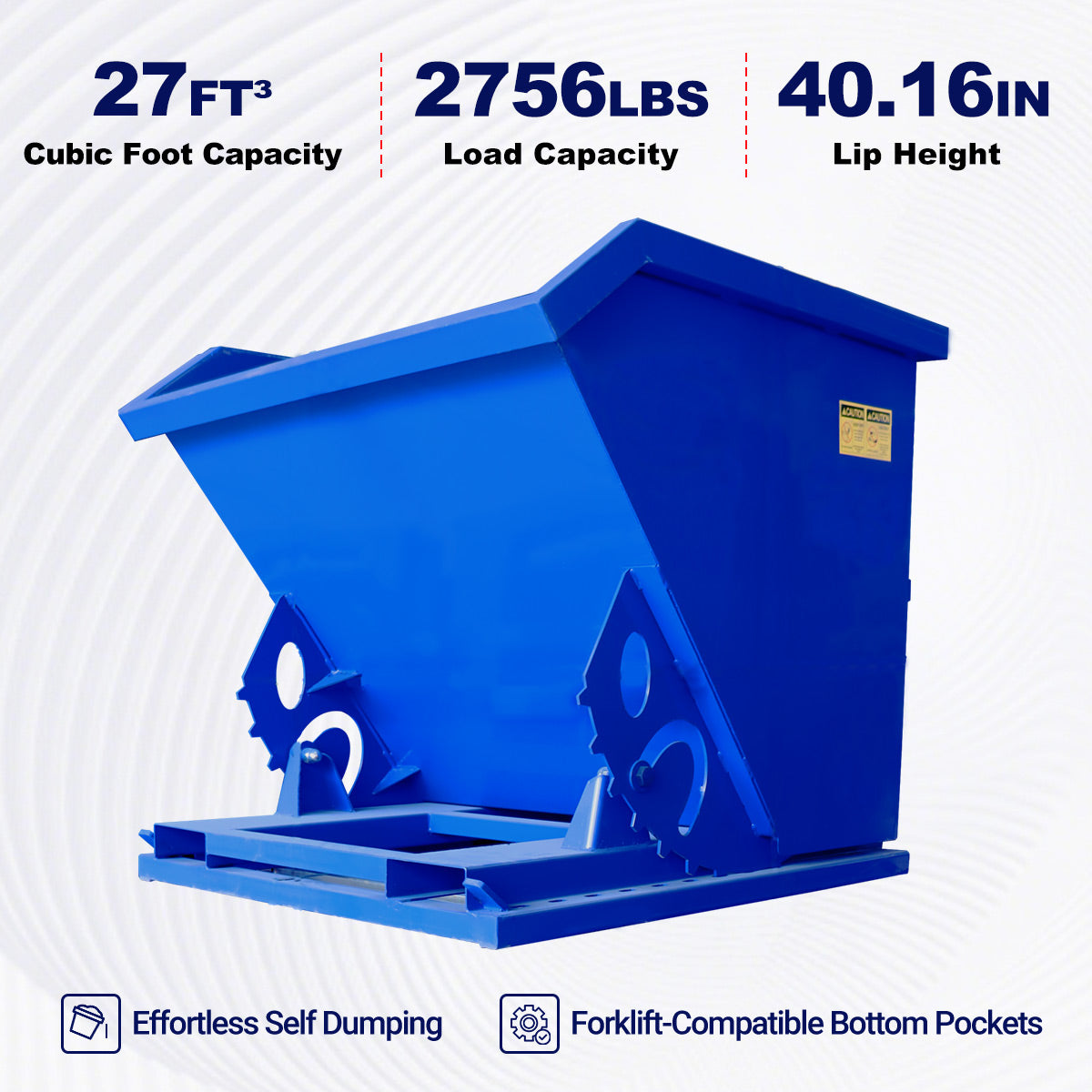 Greatbear Self Dumping Hopper - 1 Cubic Yard by Chery Industrial