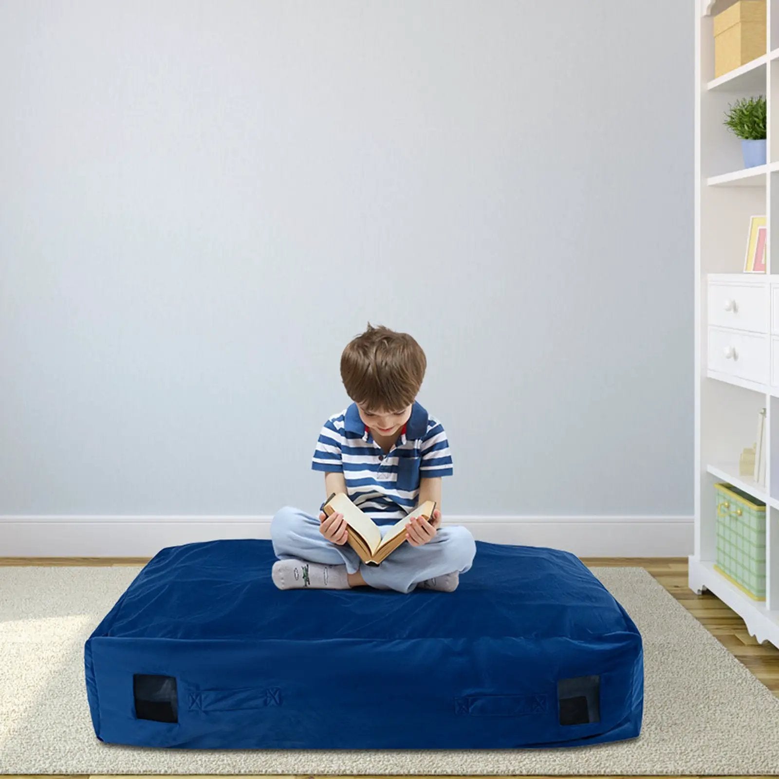 47 x 35.5 Inch Crash Pad Sensory Mat with Foam Blocks and Washable Cover by DirectDeals