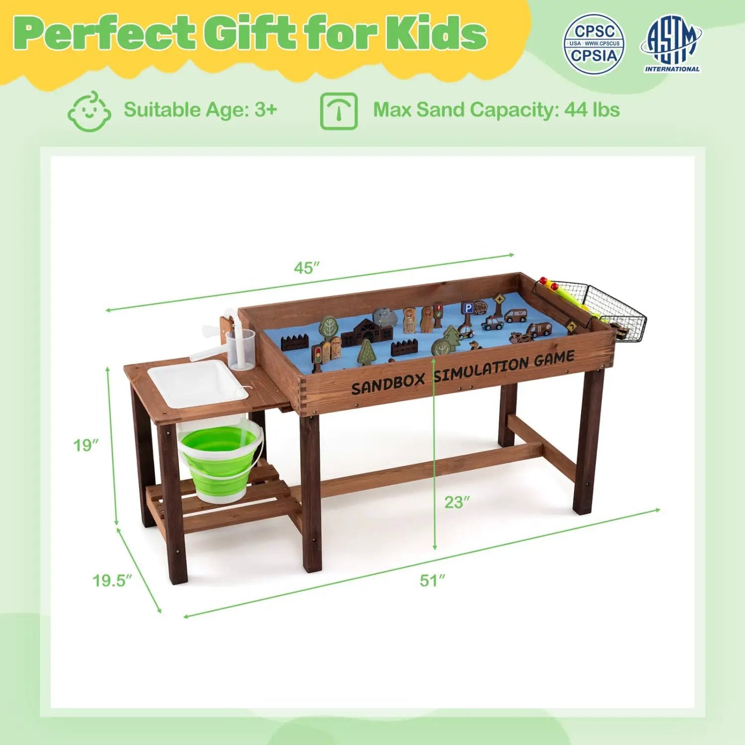 Sensory Sand & Water Table with Pump and 33 Accessories by DirectDeals