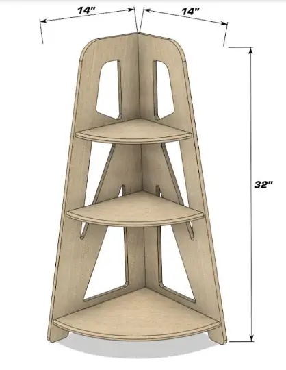SERENA- Corner Toy Shelves- Set of 2 by Bush Acres